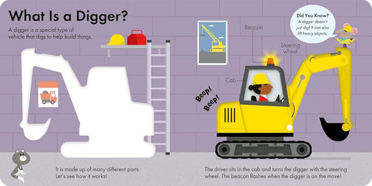 How it Works: Digger By Molly Littleboy, Illustrator: David Semple (Board Book)