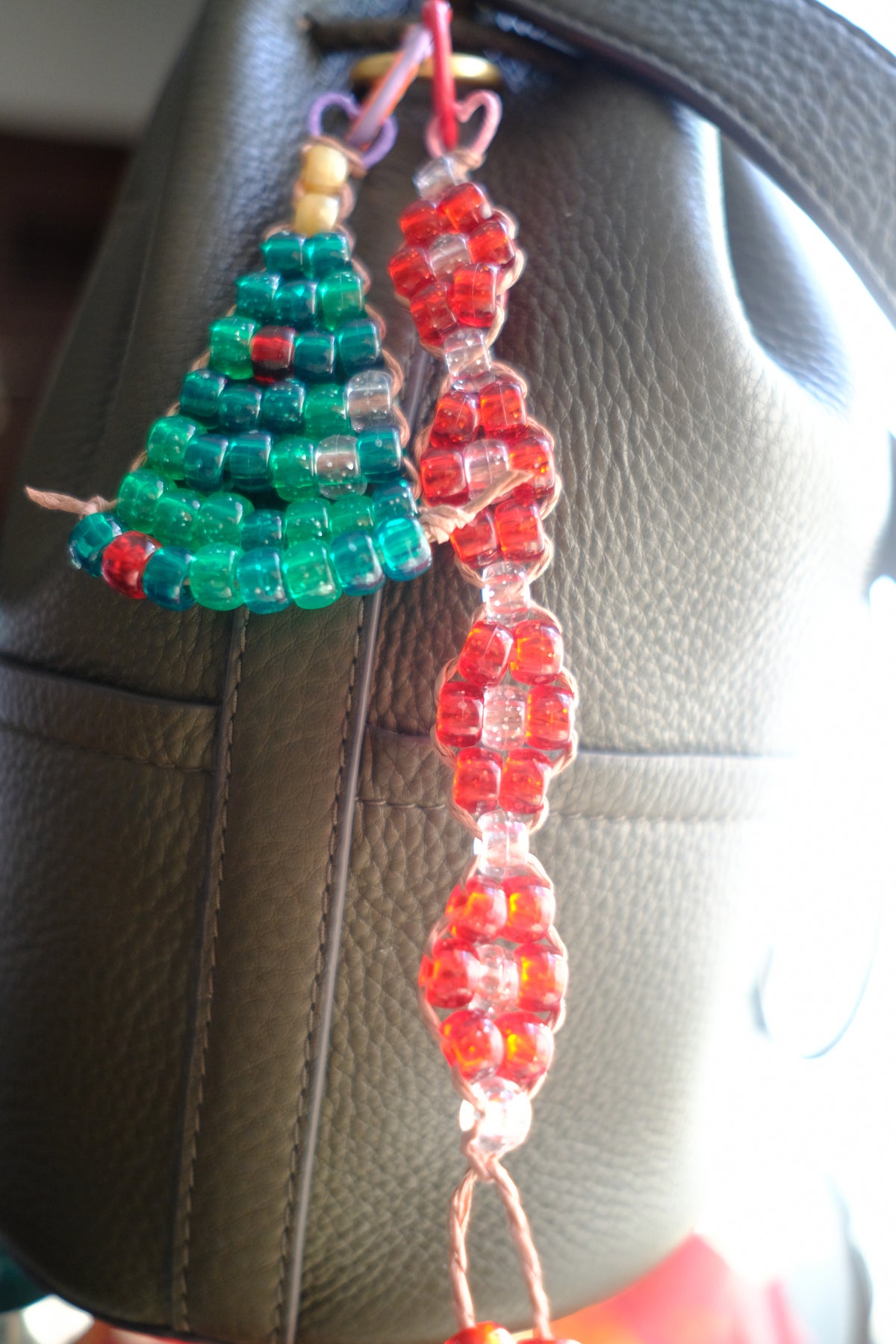 Red Blossom Bag Charm