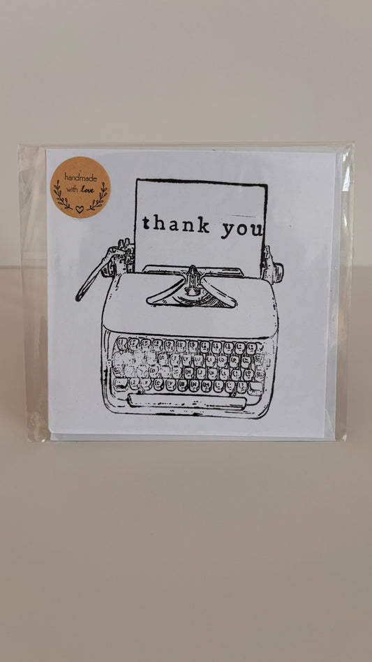 Thank you Typewriter- Handmade Felt Cards