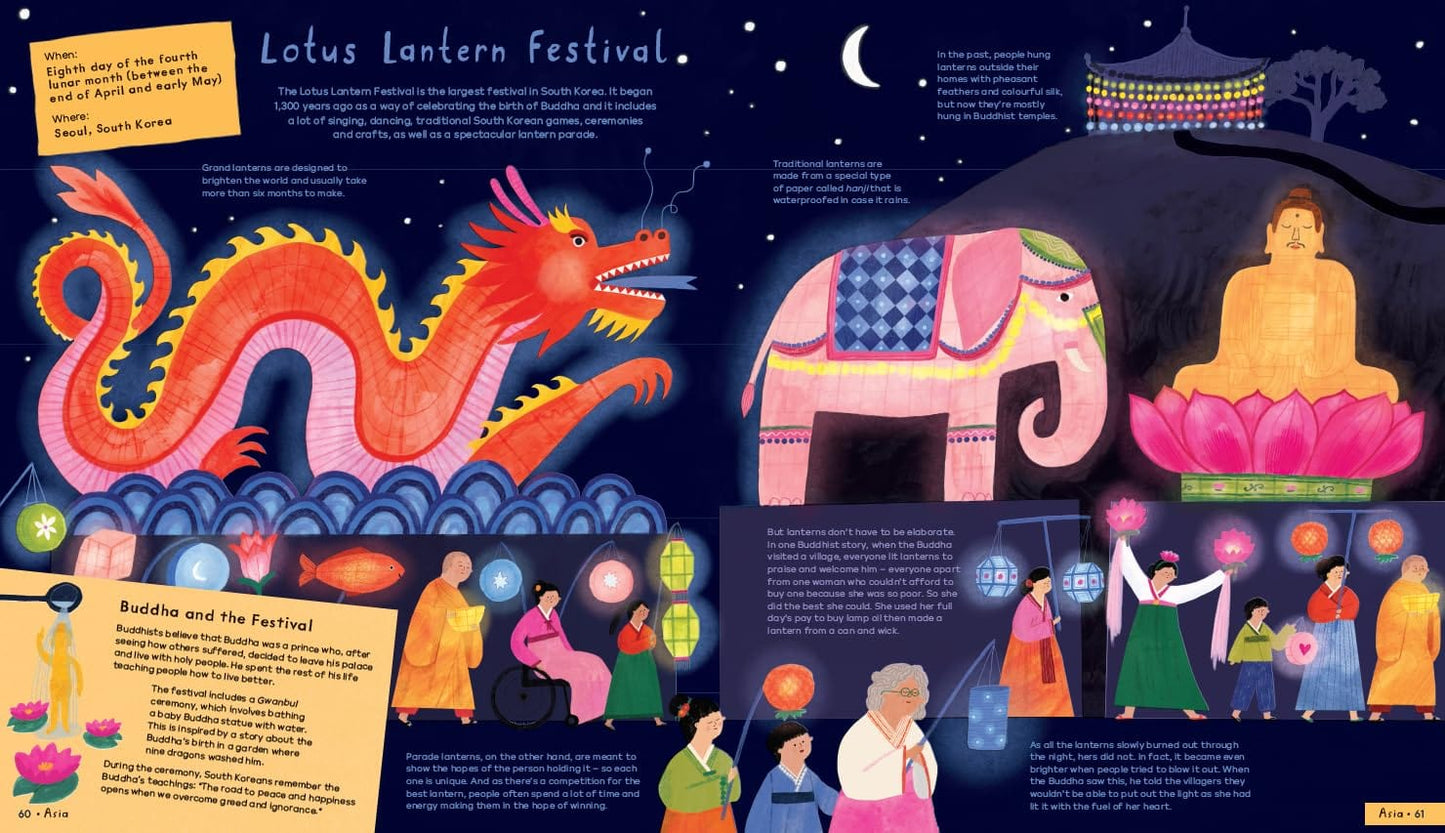 Nosy Crow British Museum: Celebrate!: Discover 50 Fantastic Festivals from Around the World by Laura Mucha (Author), Hannah Tolson (Illustrator) ( Hardcover)