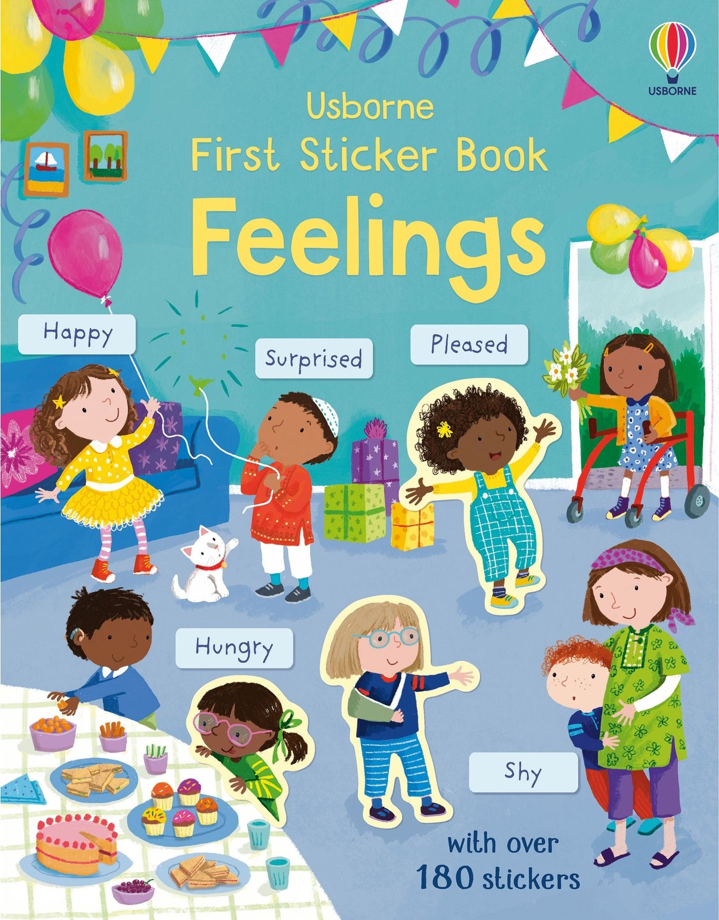 Usborne First Sticker Book Feelings Holly Bathie Illustrated by Joanne Partis