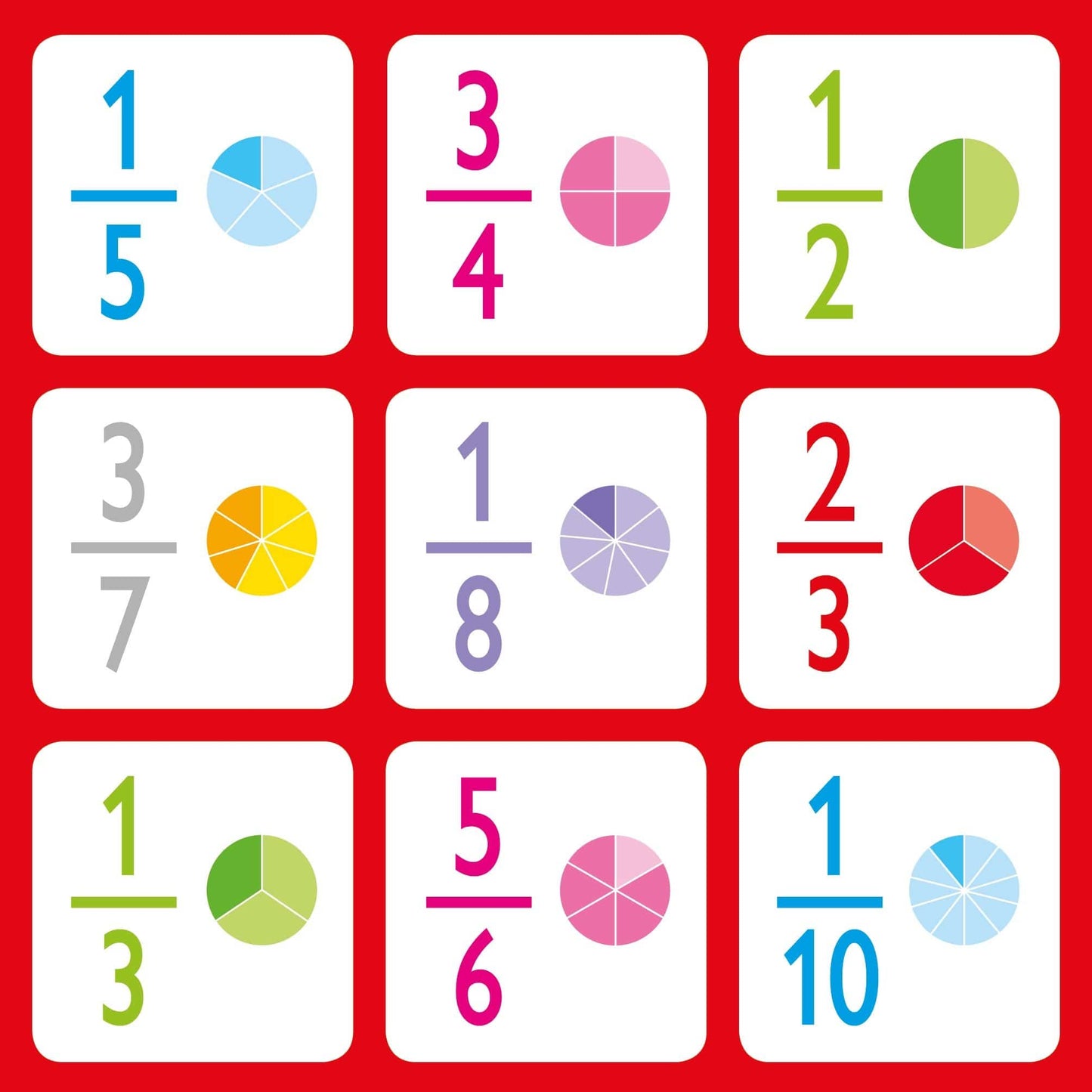 Usborne Fractions Matching Games and Book Kate Nolan Illustrated by Jayne Schofield