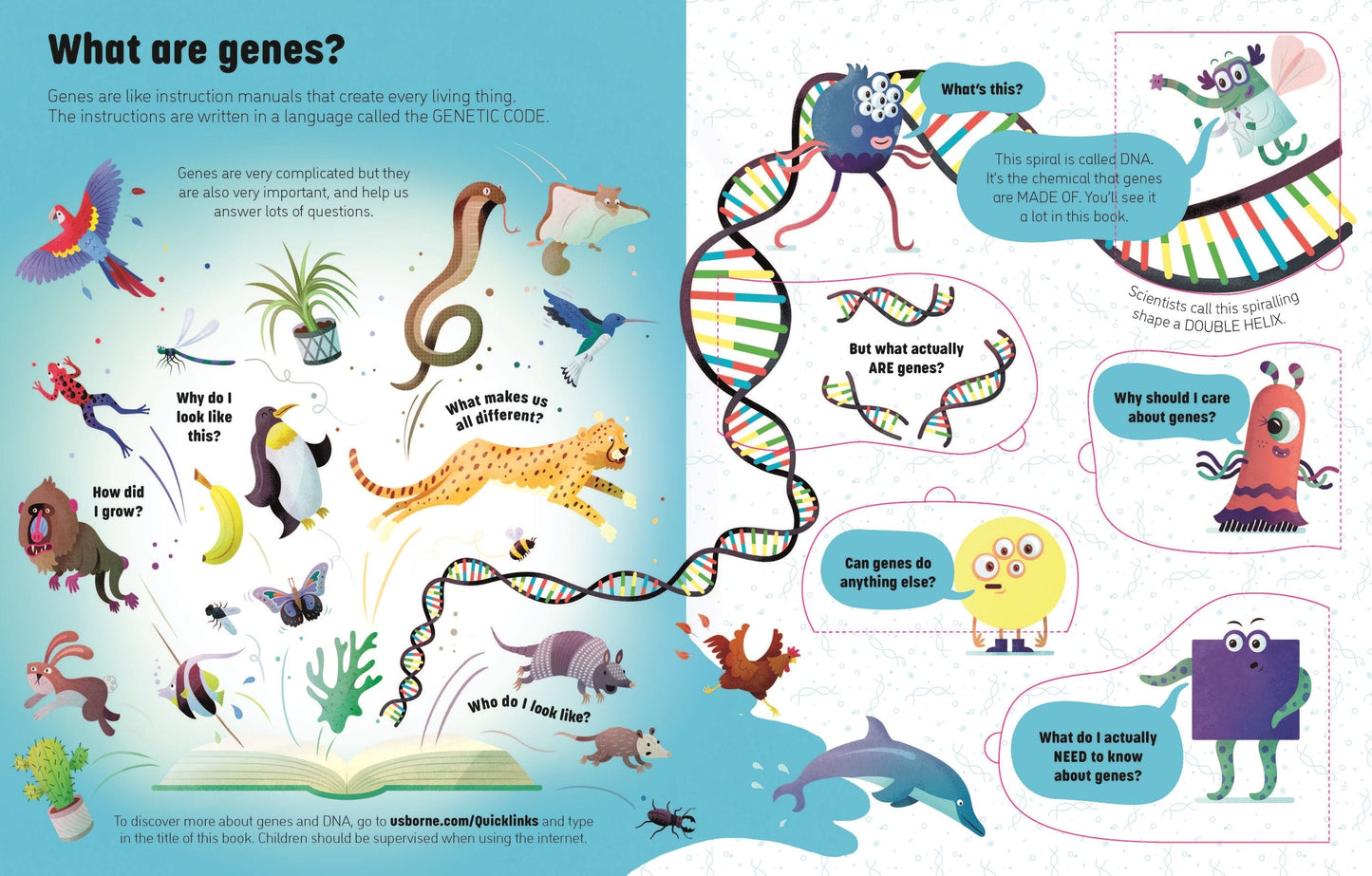 Usborne See Inside Genes and DNA Alice James Illustrated by Tim Bradford