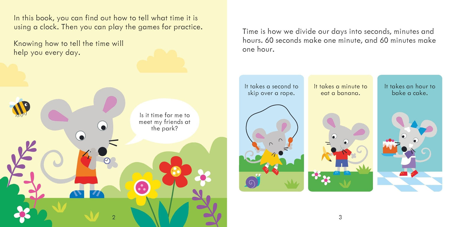 Usborne Telling the Time Matching Games and Book Kate Nolan Illustrated by Jayne Schofield