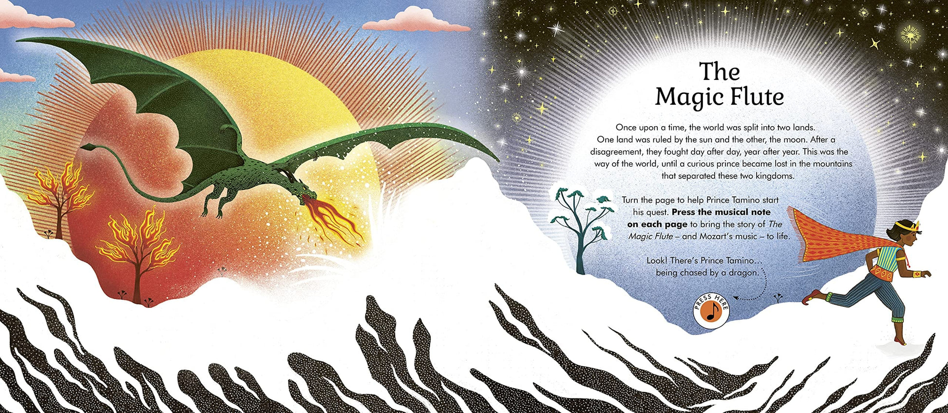 Book Bag Doha  The Story Orchestra: The Magic Flute: Press the note to hear Mozart's music Hardcover  by Katy Flint (Author), Jessica Courtney-Tickle  (Illustrator)