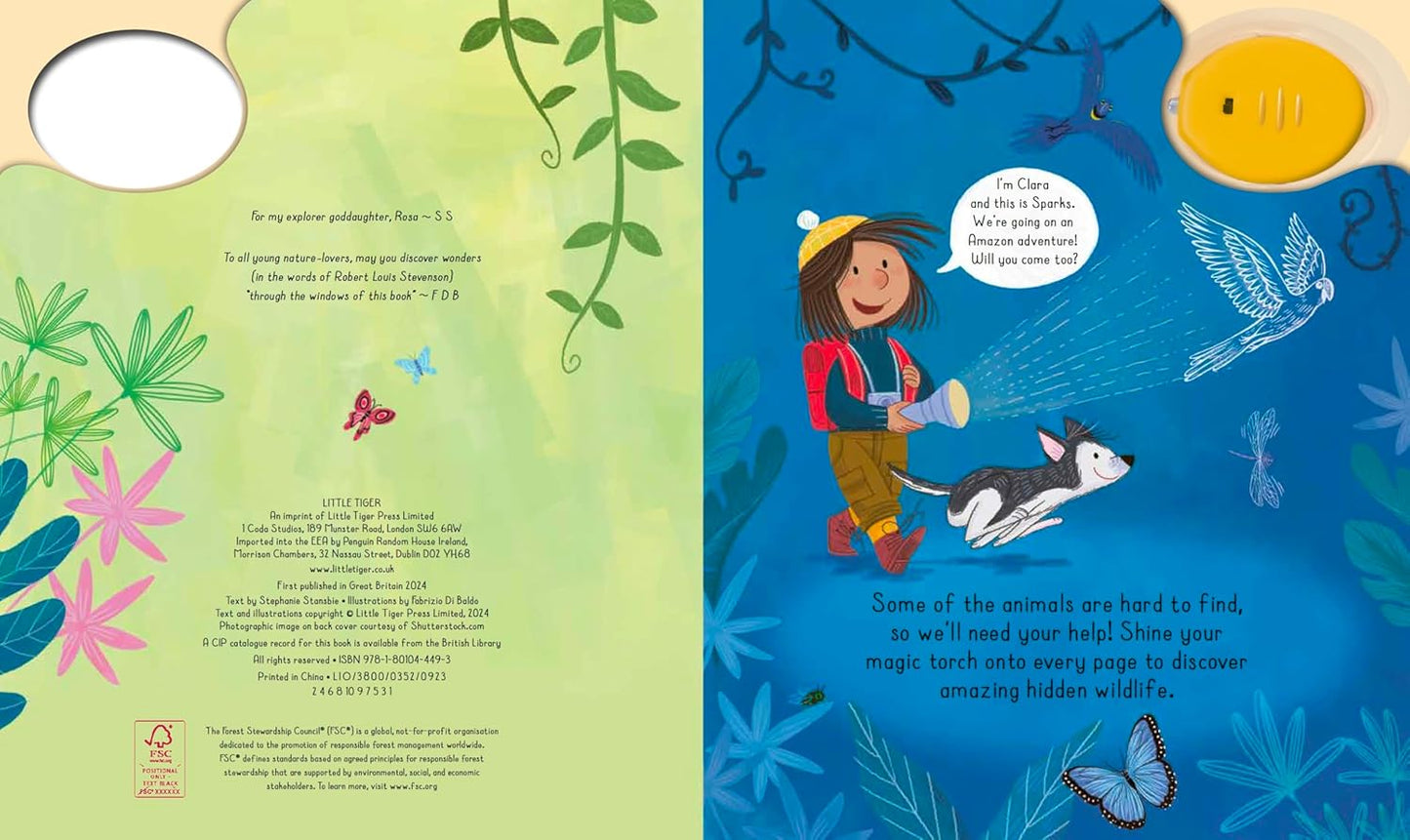 Little Tiger Magic Torch Explore the Rainforest. (Hardcover ) by Stephanie Stansbie (Author), Fabrizio Di Baldo (Illustrator)