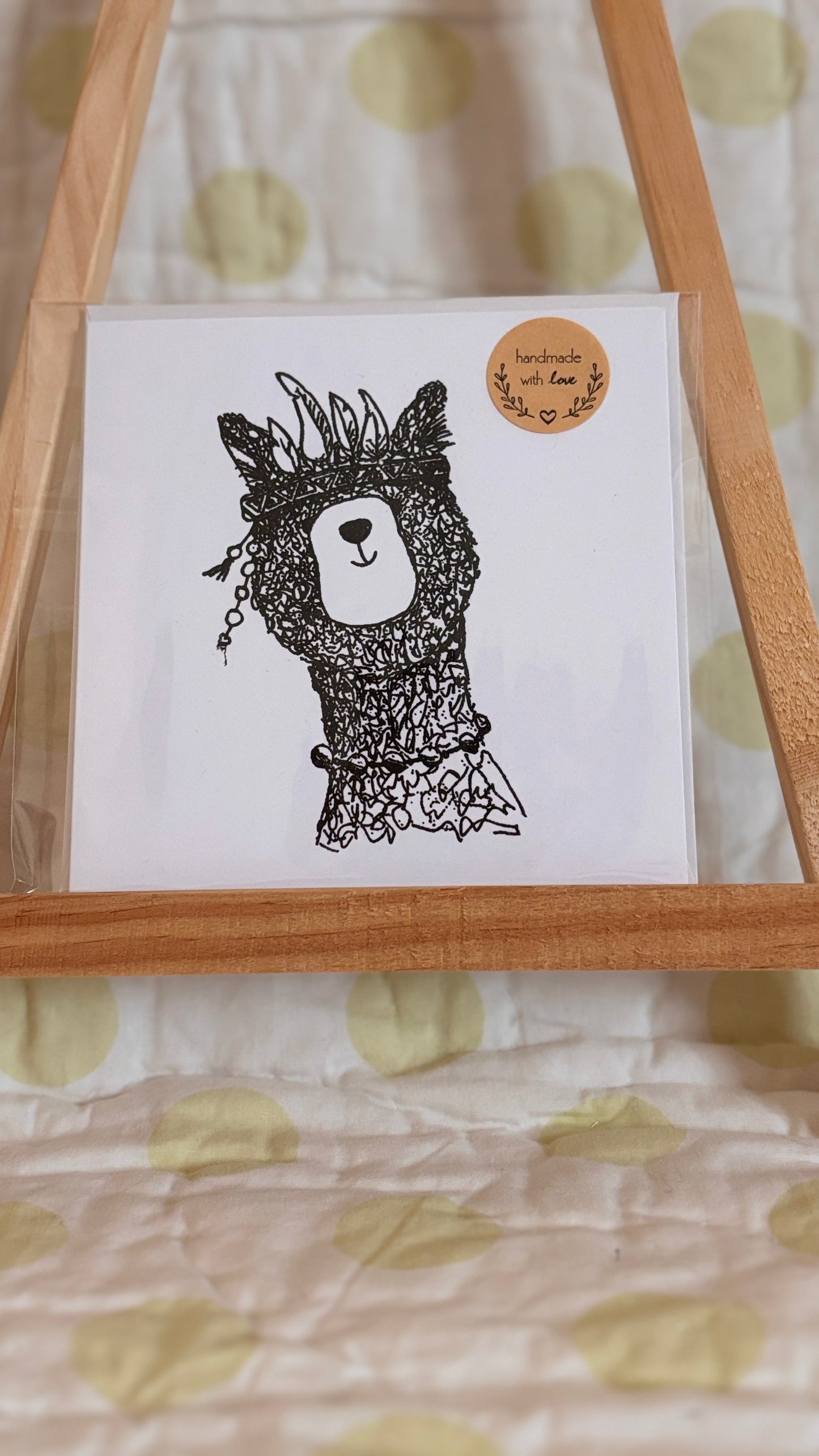 Cute Alpaca - Handmade Felt Cards