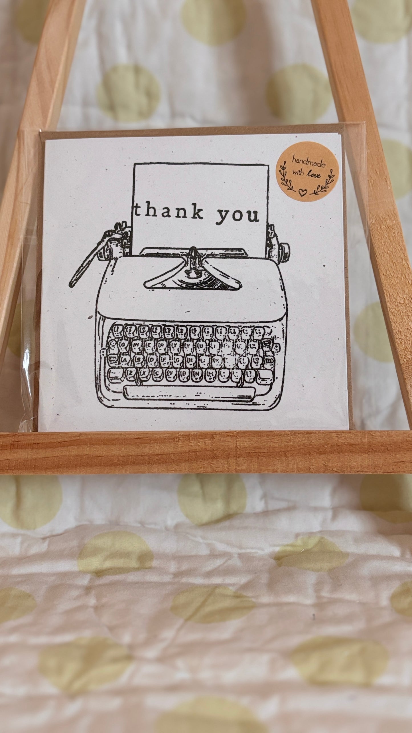 Thank you Typewriter- Handmade Felt Cards