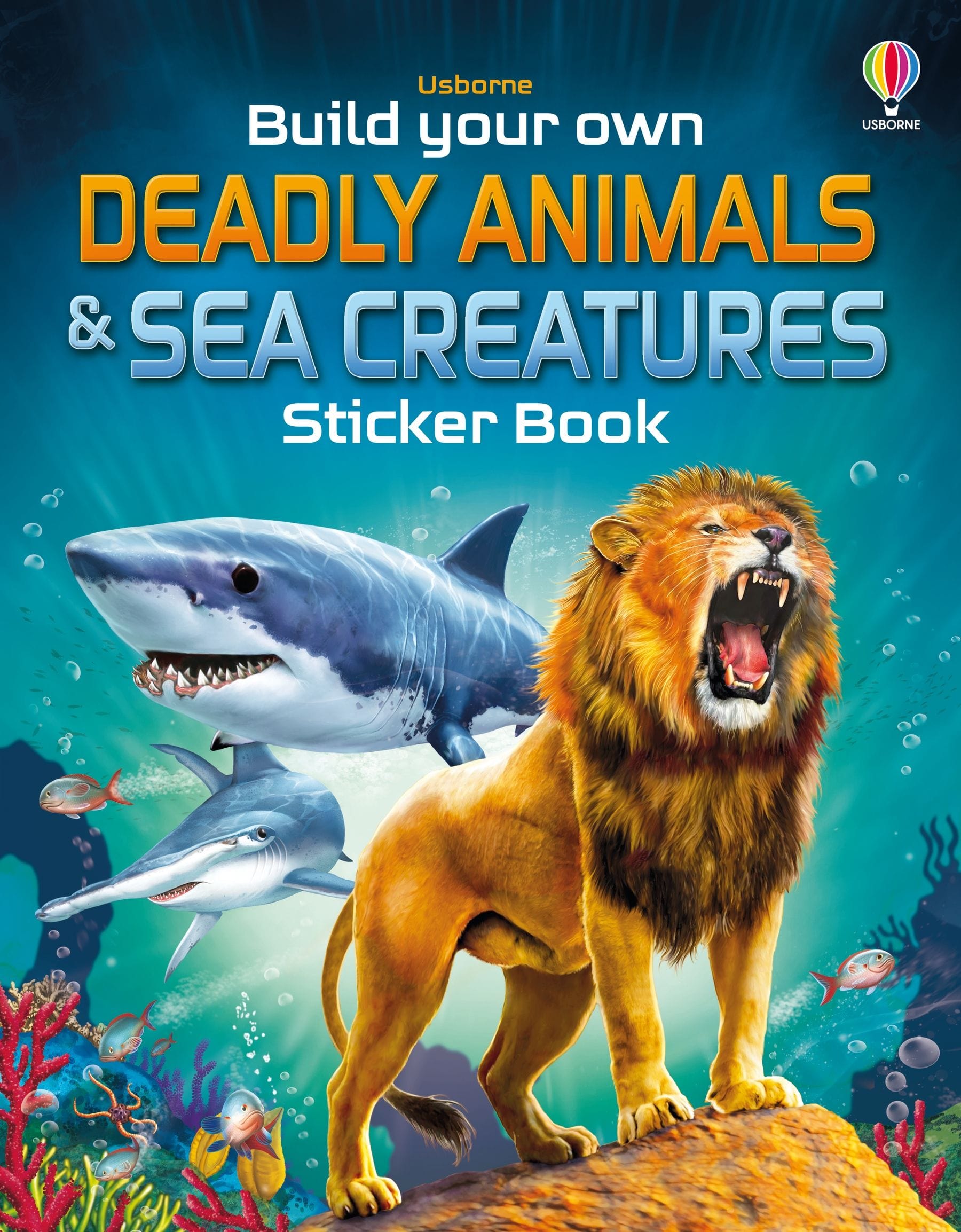 Usborne Build Your Own Deadly Animals and Sea Creatures Sticker Book Simon Tudhope  Illustrated by Gong Studios, Franco Tempesta