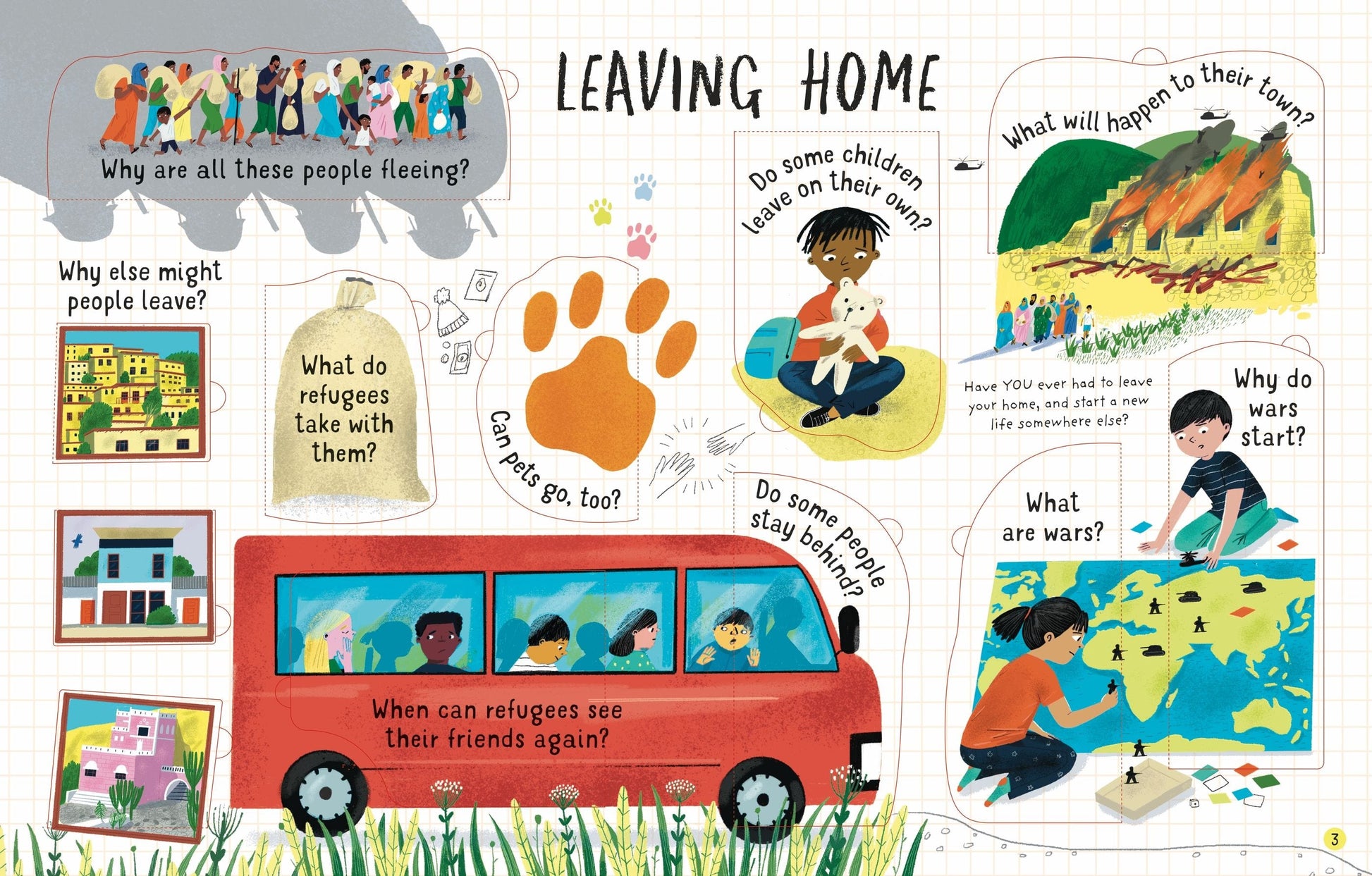 Usborne Lift-the-flap Questions and Answers about Refugees Katie Daynes, Ashe de Sousa  Illustrated by Oksana Drachkovska