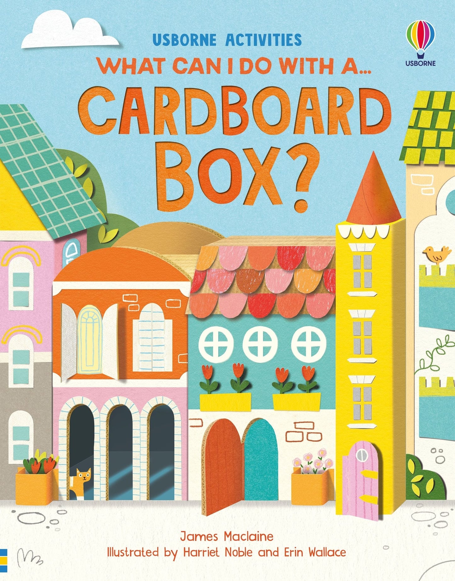 Usborne What Can I Do With a Cardboard Box? James Maclaine  Illustrated by Harriet Noble, Erin Wallace