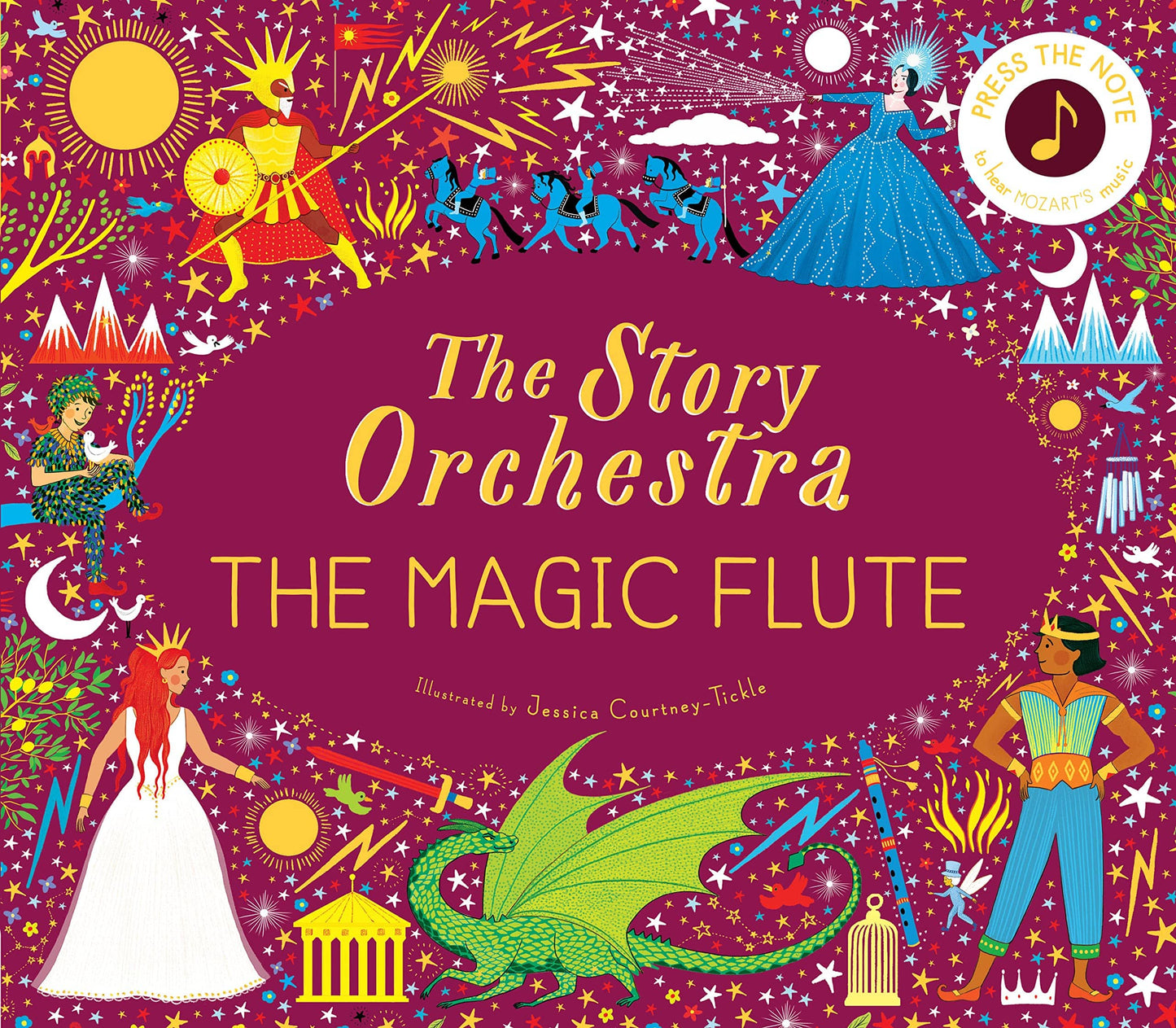 Book Bag Doha  The Story Orchestra: The Magic Flute: Press the note to hear Mozart's music Hardcover  by Katy Flint (Author), Jessica Courtney-Tickle  (Illustrator)