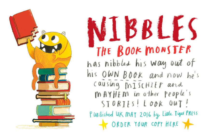 little tiger Nibbles the Book Monster. Author: Emma Yarlett