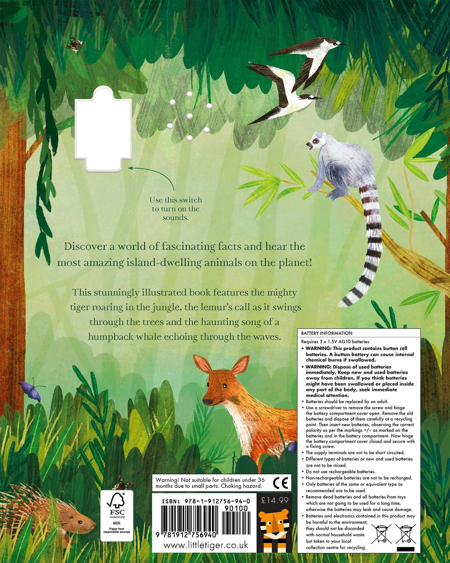 little tiger Sounds of the Wild Discover incredible island animals  Sounds of  Authors: Moira Butterfield, Stephanie Fizer Coleman
